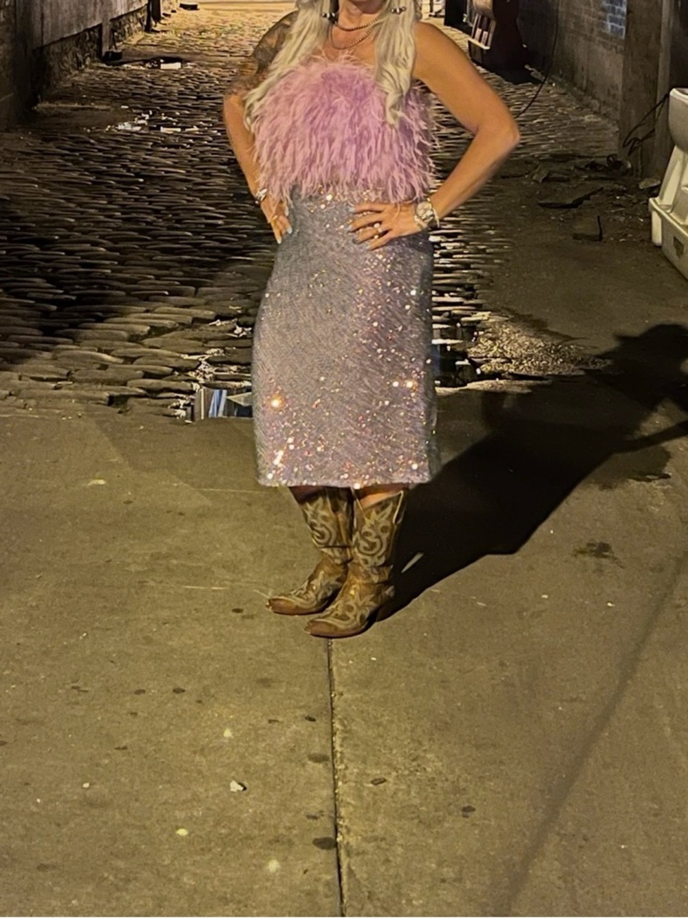 Buddy Love Lavender Feather Top